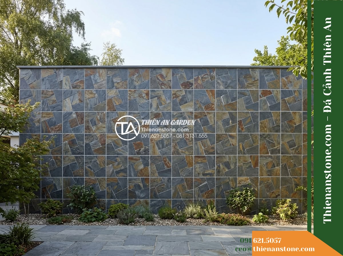 Đá ghép rối Lai Châu | Slate đa sắc Lai Châu (vỉ) | 30×30 cm