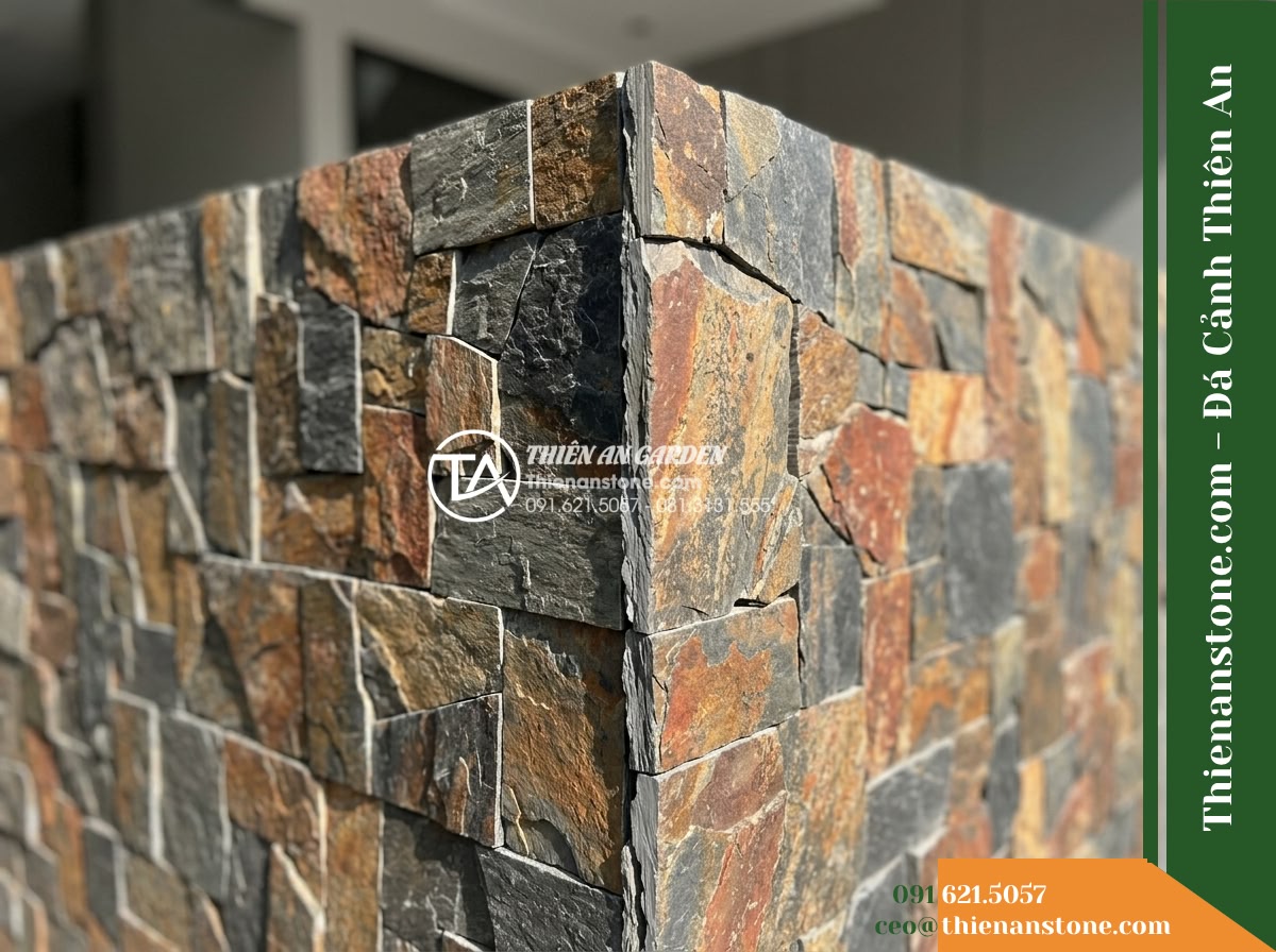 Đá ghép rối Lai Châu | Slate đa sắc Lai Châu (vỉ) | 30×30 cm