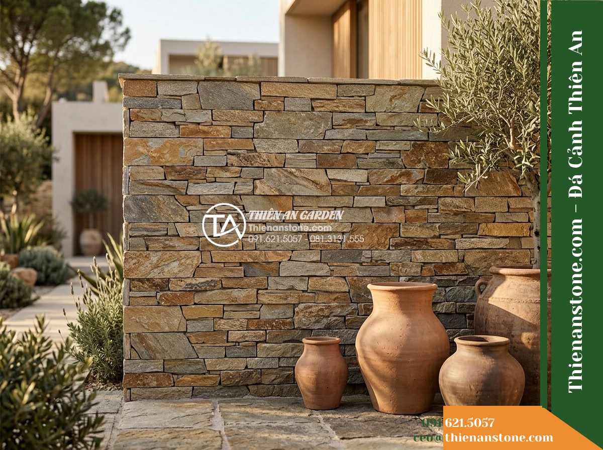 Đá ghép sa thạch Quảng Nam | Sandstone sa thạch Quảng Nam | 10×50 cm