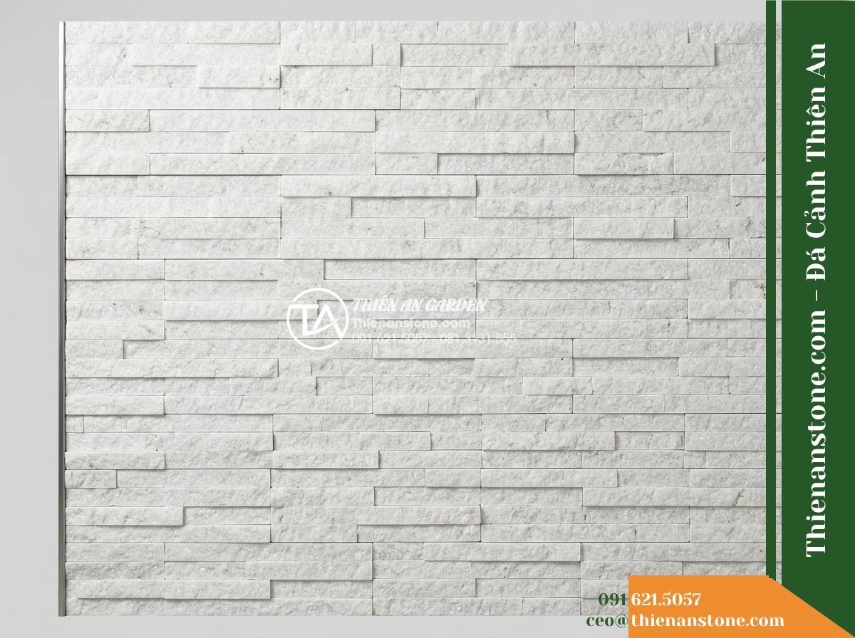Đá ghép trắng muối Quỳ Hợp | Đá tinh thể trắng Quỳ Hợp | 10×50 cm