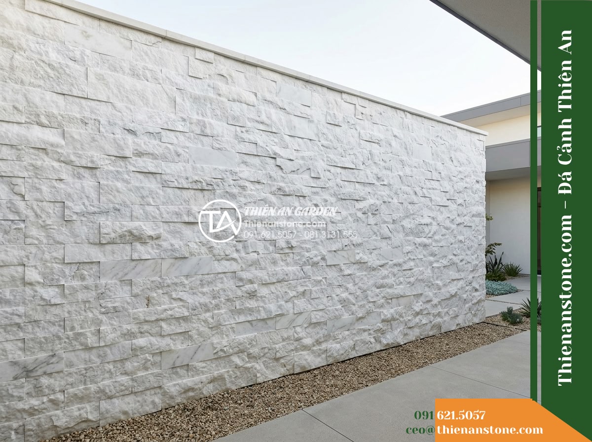 Đá ghép trắng sữa Nghệ An | Marble trắng Nghệ An | 10×50 cm
