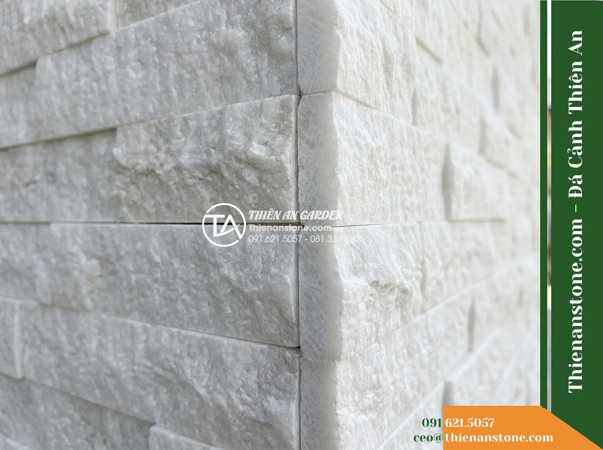 Đá ghép trắng sữa Nghệ An | Marble trắng Nghệ An | 10×50 cm