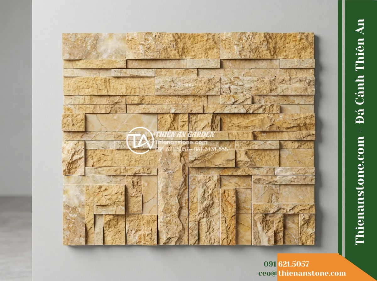Đá ghép vàng Nghệ An | Marble vàng Nghệ An | 10×50 cm