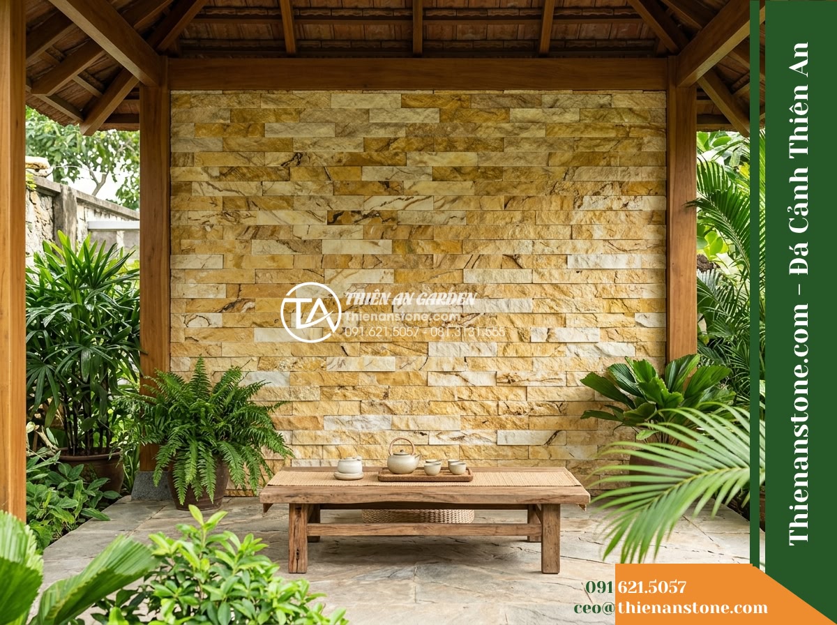 Đá ghép vàng Nghệ An | Marble vàng Nghệ An | 10×50 cm