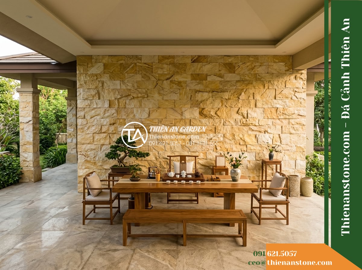Đá ghép vàng Nghệ An | Marble vàng Nghệ An | 10×50 cm