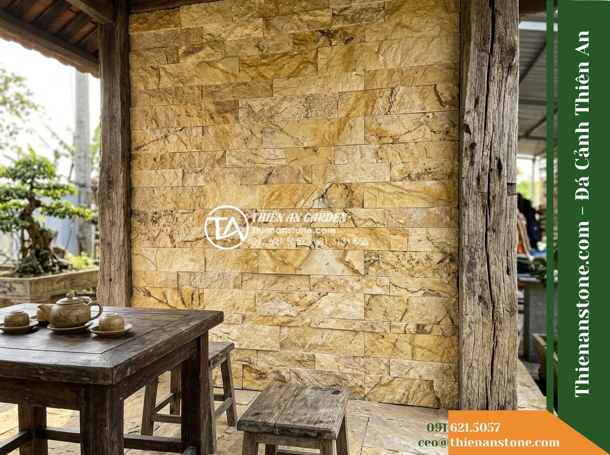 Đá ghép vàng Nghệ An | Marble vàng Nghệ An | 10×50 cm