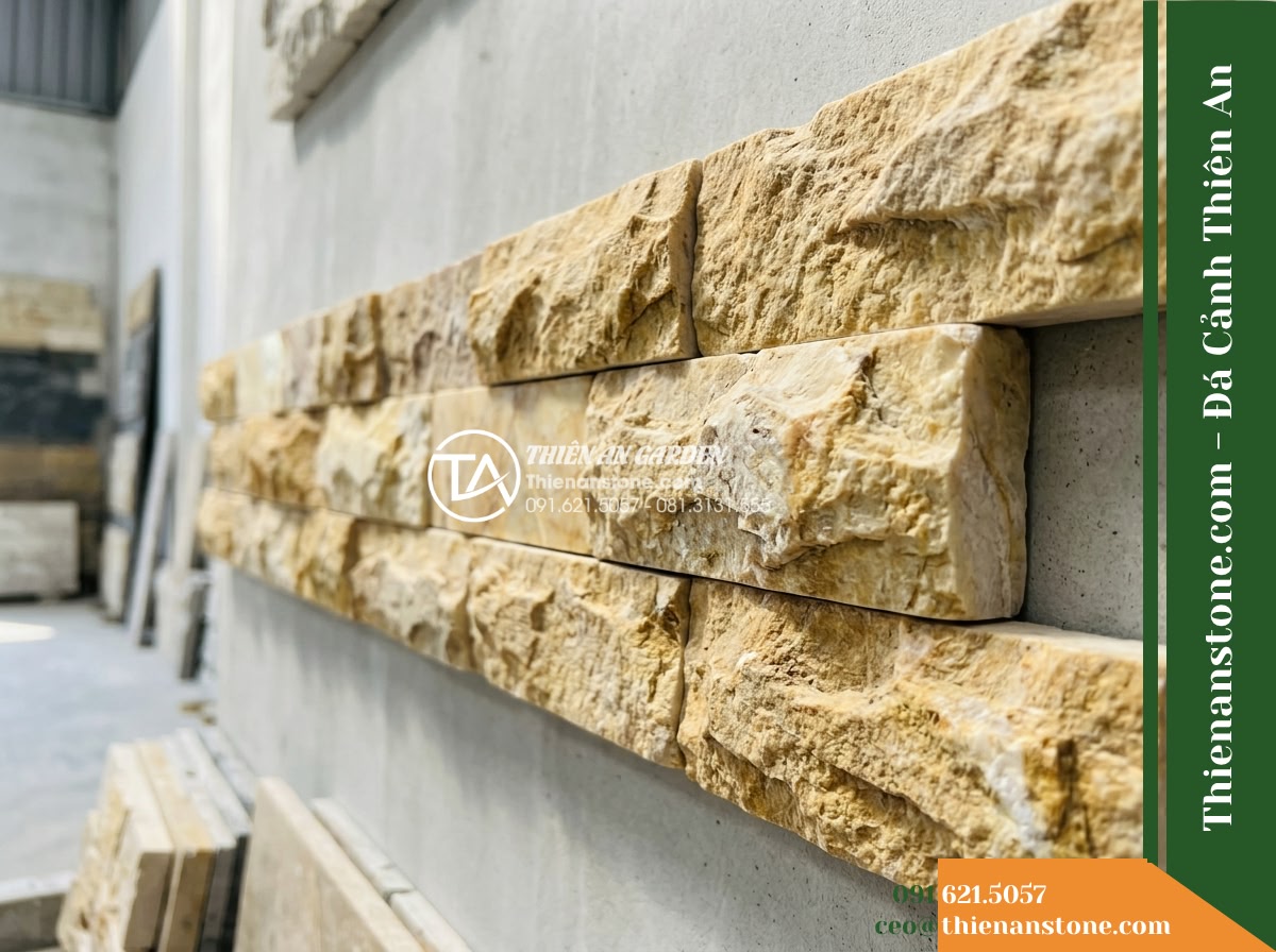 Đá ghép vàng Nghệ An | Marble vàng Nghệ An | 10×50 cm