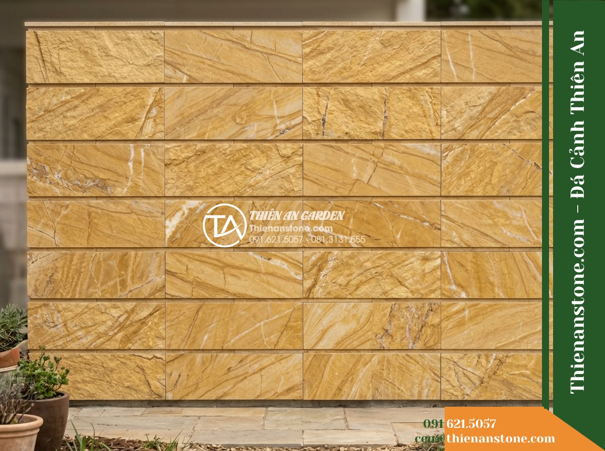 Đá ghép vàng Nghệ An | Marble vàng Nghệ An | 10×50 cm