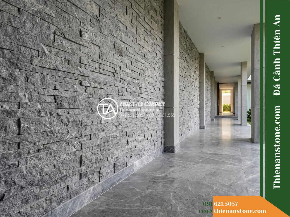 Đá ghép xám lông chuột Nghệ An | Marble xám Nghệ An | 10×50 cm