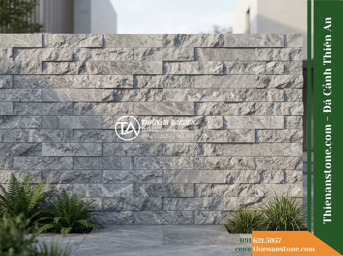 Đá ghép xám lông chuột Nghệ An | Marble xám Nghệ An | 10×50 cm
