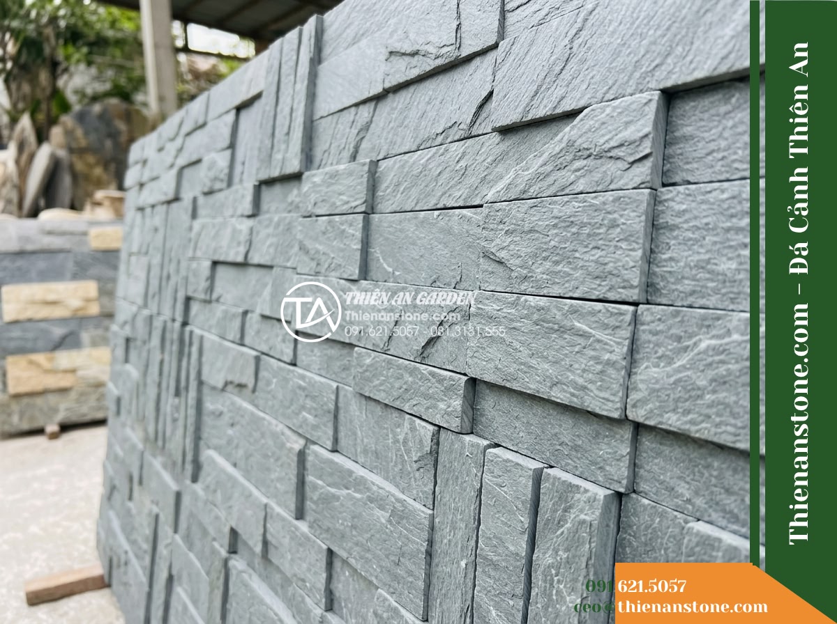 Đá ghép xám xanh Lai Châu | Slate xám xanh Lai Châu | 10×50 cm