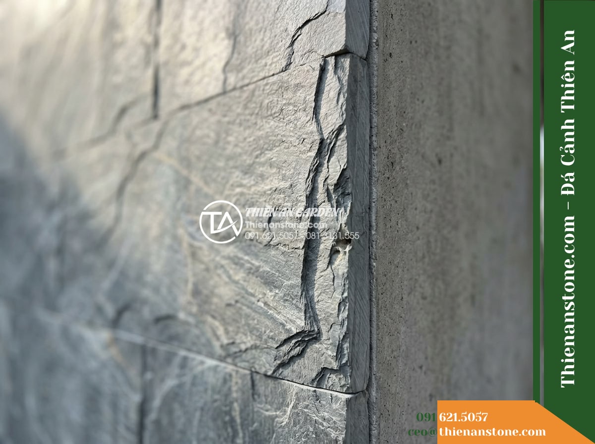 Đá ghép xám xanh Lai Châu | Slate xám xanh Lai Châu | 10×50 cm