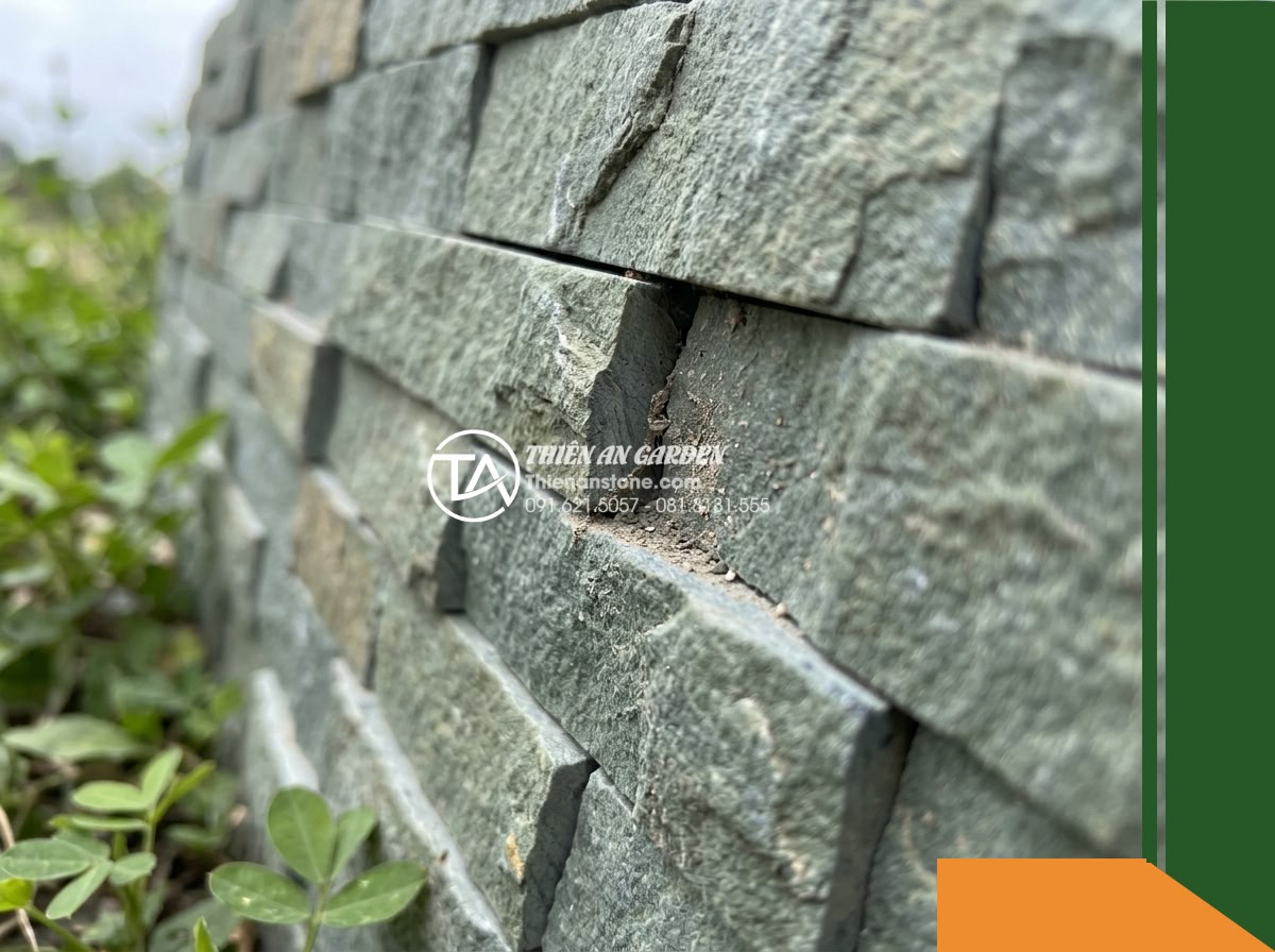 Đá ghép xanh rêu Thanh Hóa | Đá vôi xanh rêu Thanh Hóa | 10×50 cm