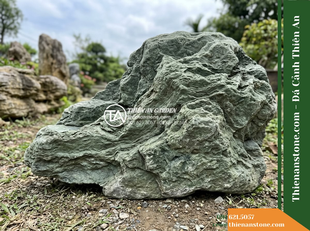 Đá Lam Ngọc Nhật (Khối nhỏ 50–80cm / ~100–300kg) | Chuyên tạo gò đồi thấp, bãi đá ngầm và xếp chân núi non bộ.
