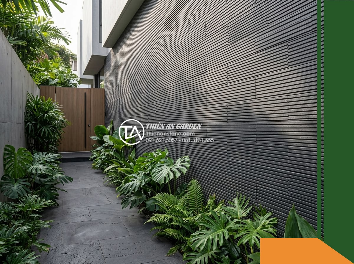 Đá răng lược bazan Gia Lai | Bazan xám đen Gia Lai | 10×50 cm