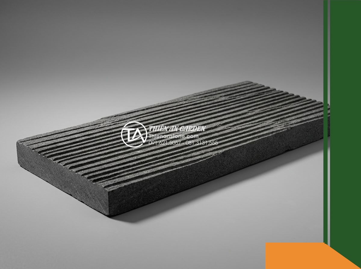 Đá răng lược bazan Lâm Đồng | Bazan xám sẫm Lâm Đồng | 10×50 cm