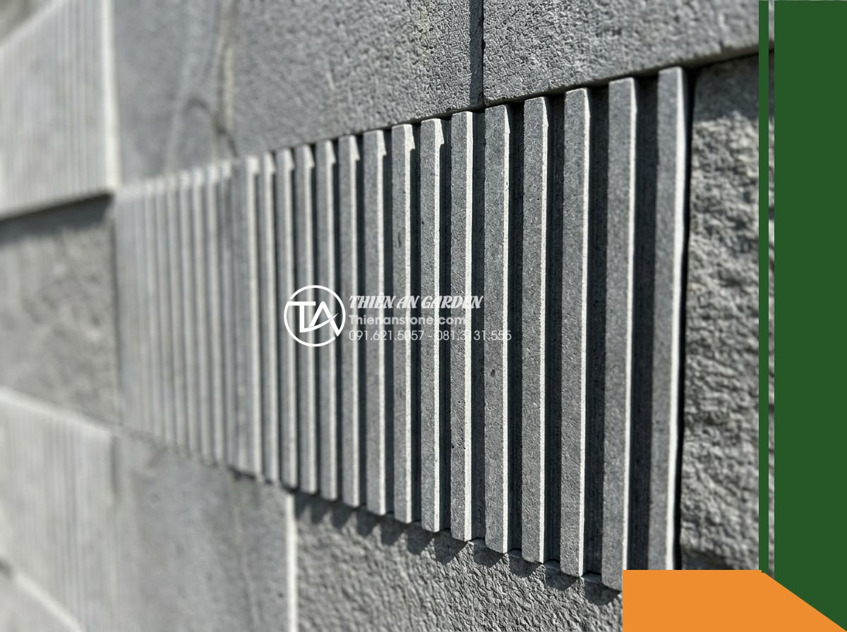 Đá răng lược bazan Lâm Đồng | Bazan xám sẫm Lâm Đồng | 10×50 cm