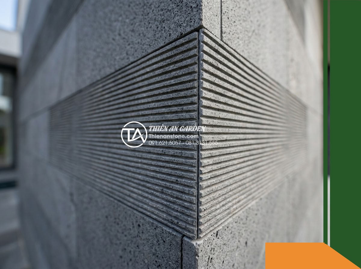 Đá răng lược bazan Lâm Đồng | Bazan xám sẫm Lâm Đồng | 10×50 cm