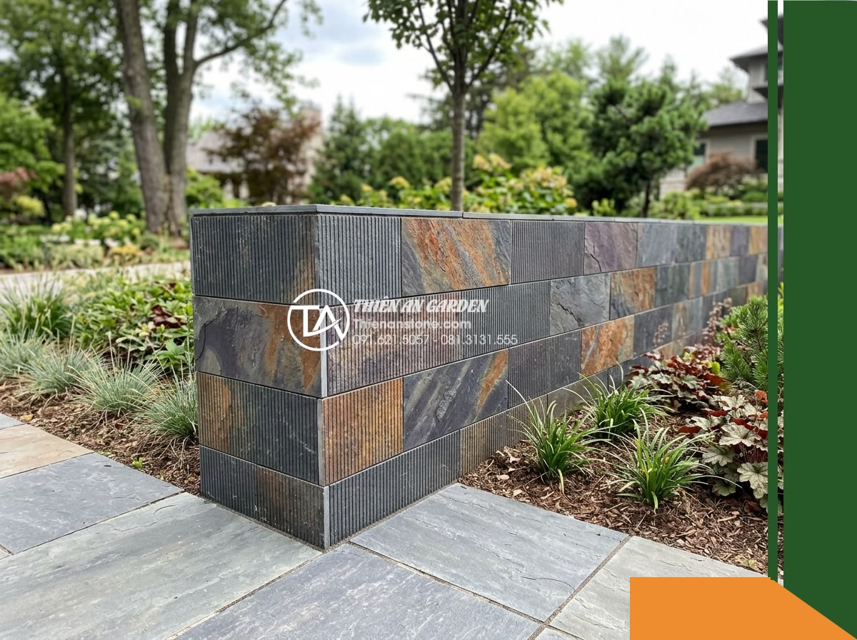 Đá răng lược đa sắc Lai Châu | Slate đa sắc Lai Châu | 10×50 cm