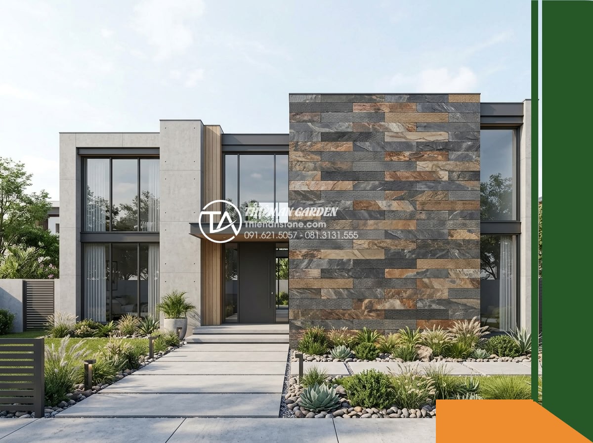 Đá răng lược đa sắc Lai Châu | Slate đa sắc Lai Châu | 10×50 cm