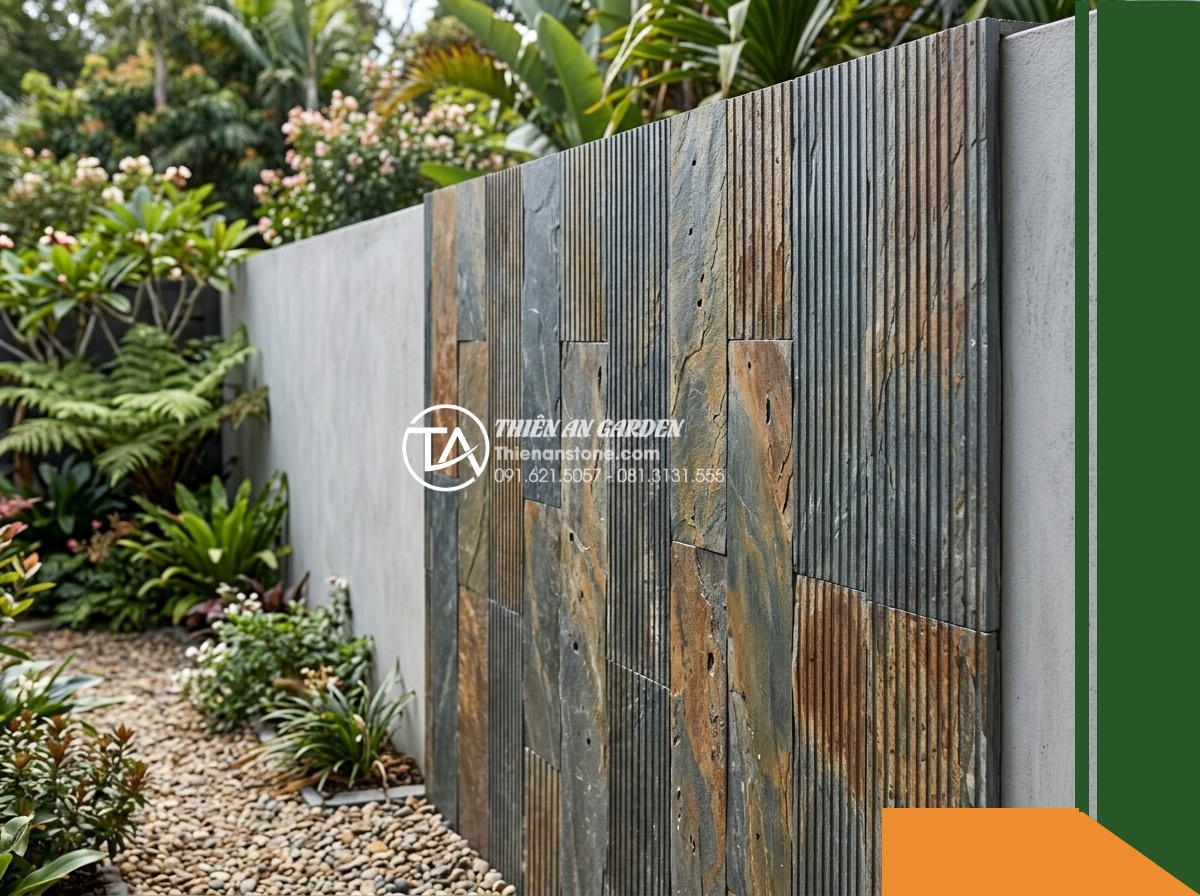 Đá răng lược đa sắc Lai Châu | Slate đa sắc Lai Châu | 10×50 cm