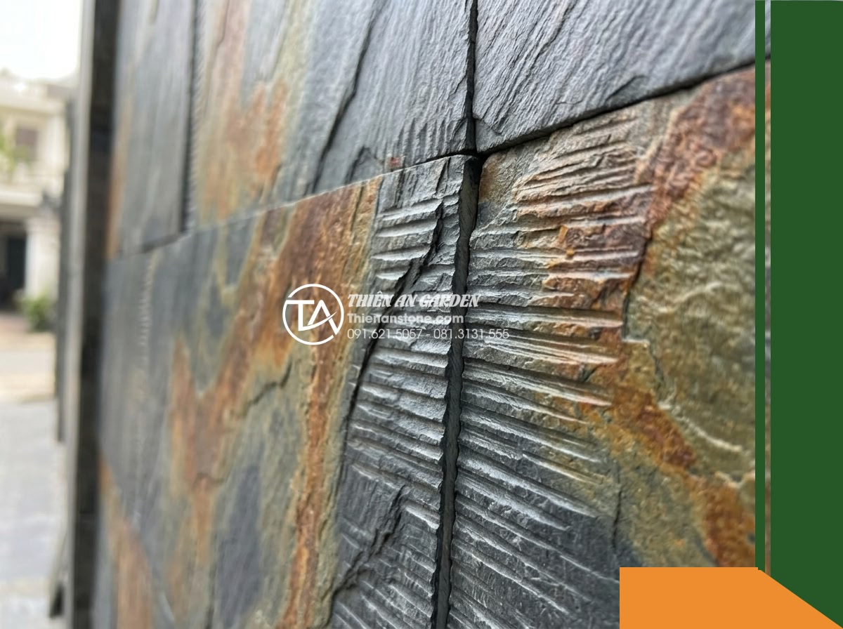 Đá răng lược đa sắc Lai Châu | Slate đa sắc Lai Châu | 10×50 cm