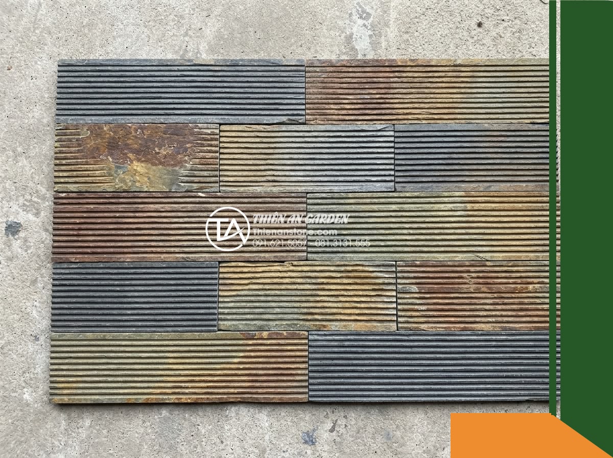 Đá răng lược đa sắc Lai Châu | Slate đa sắc Lai Châu | 10×50 cm