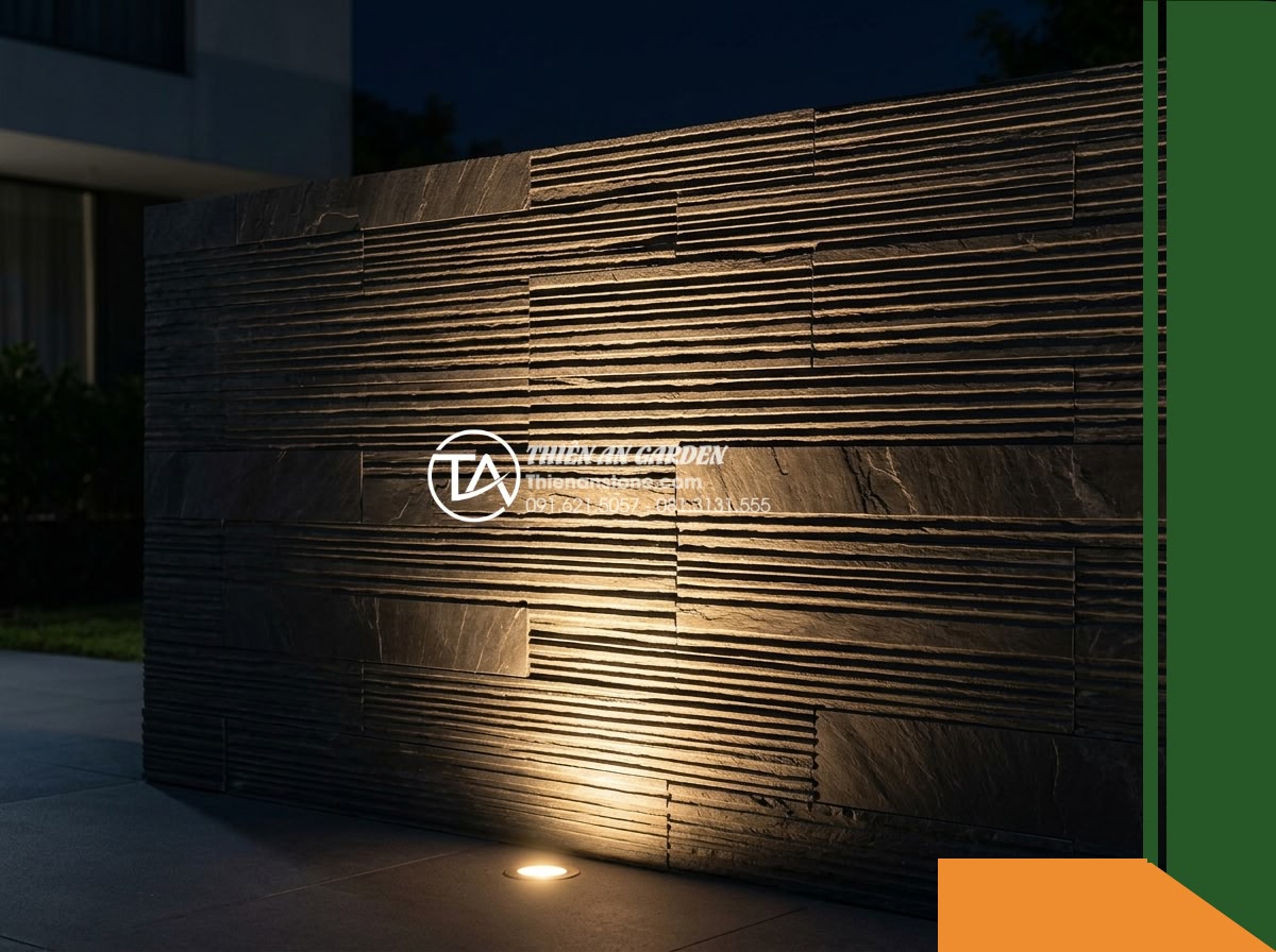 Đá răng lược đen Đà Nẵng | Slate đen Đà Nẵng | 10×50 cm