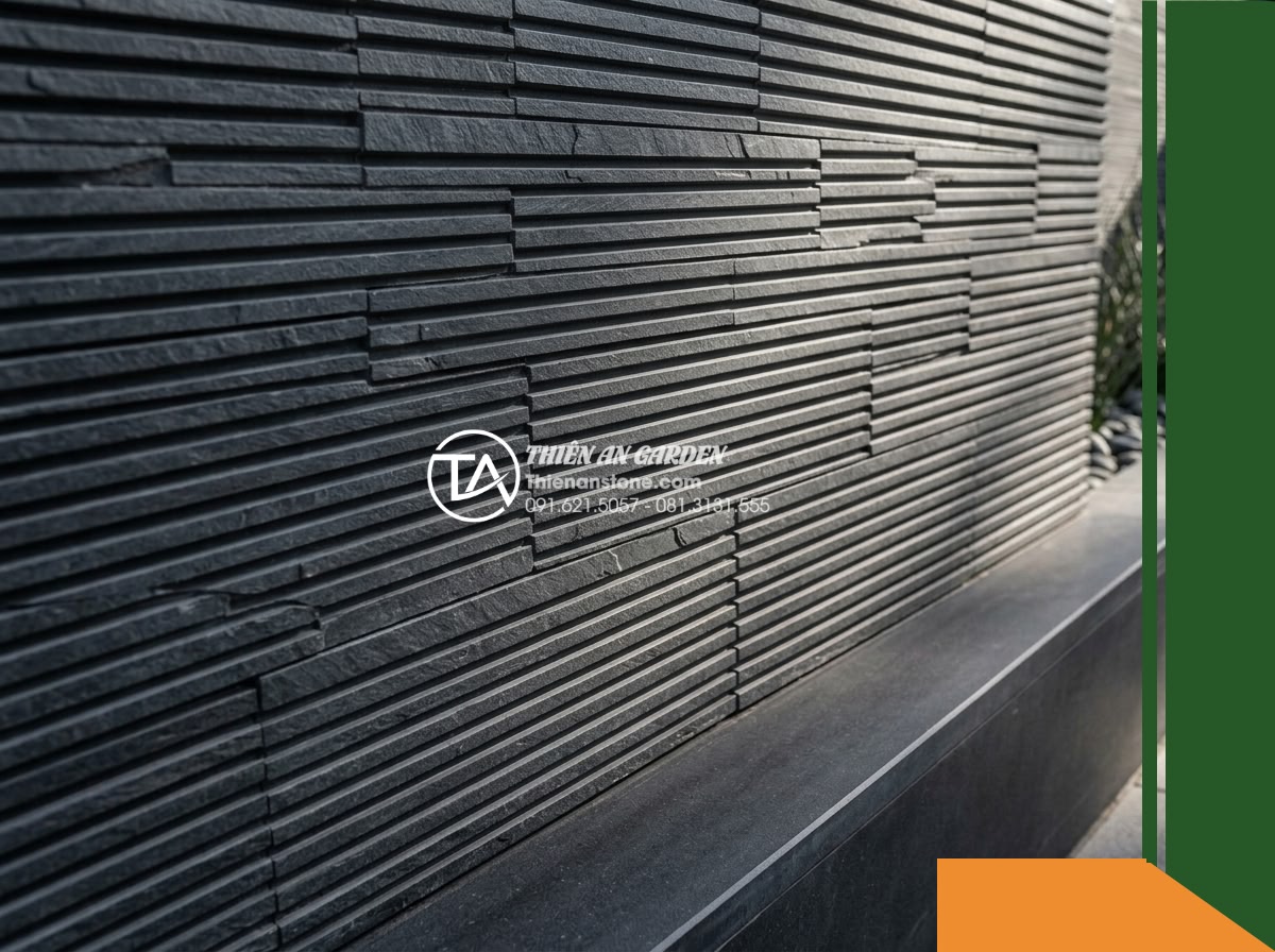 Đá răng lược đen Đà Nẵng | Slate đen Đà Nẵng | 10×50 cm
