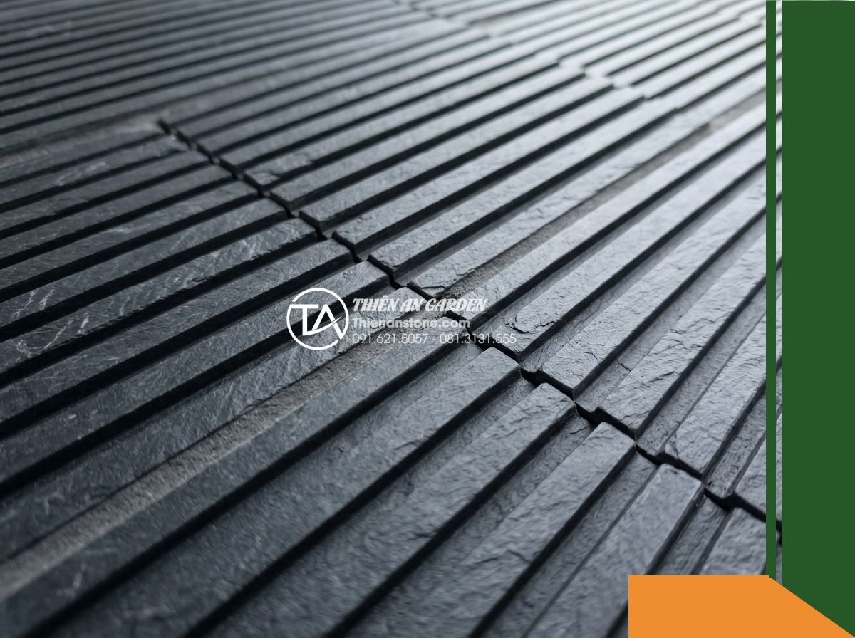 Đá răng lược đen Đà Nẵng | Slate đen Đà Nẵng | 10×50 cm