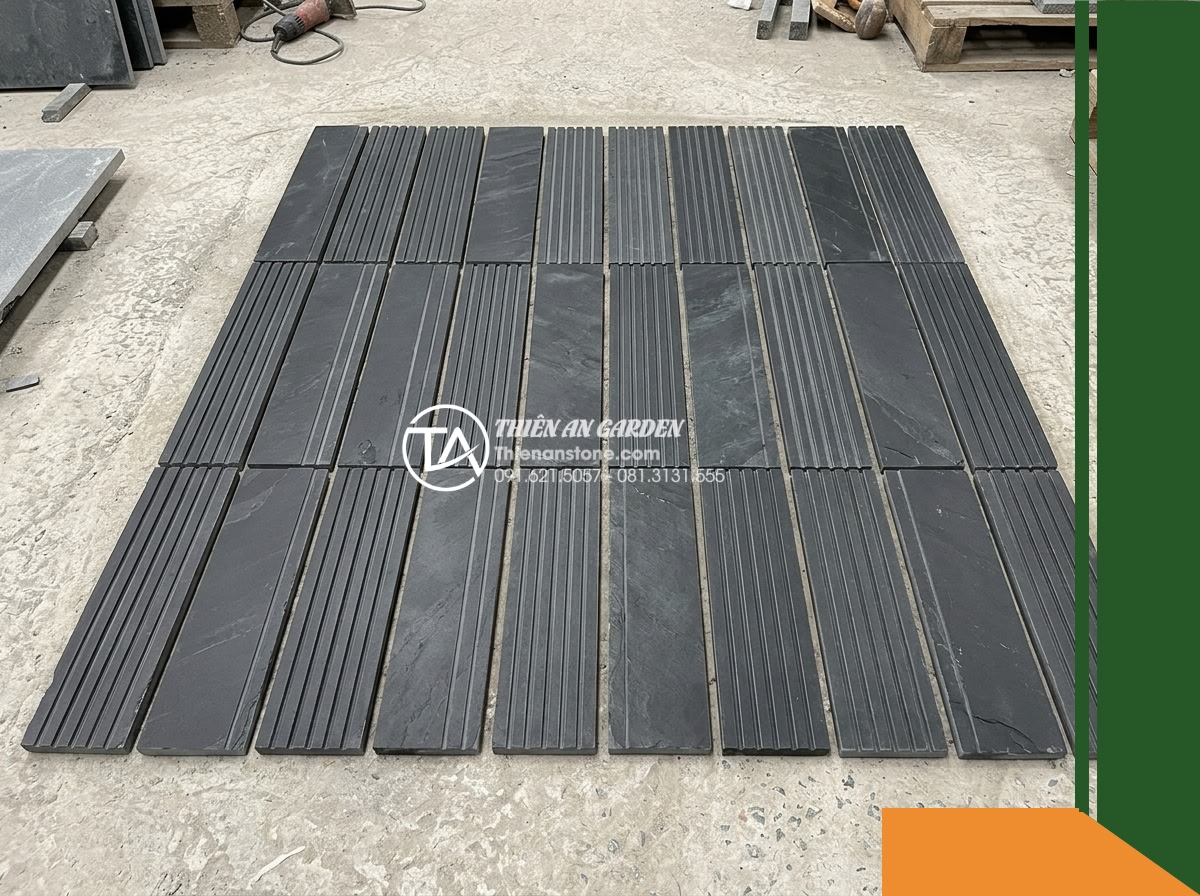 Đá răng lược đen Đà Nẵng | Slate đen Đà Nẵng | 10×50 cm