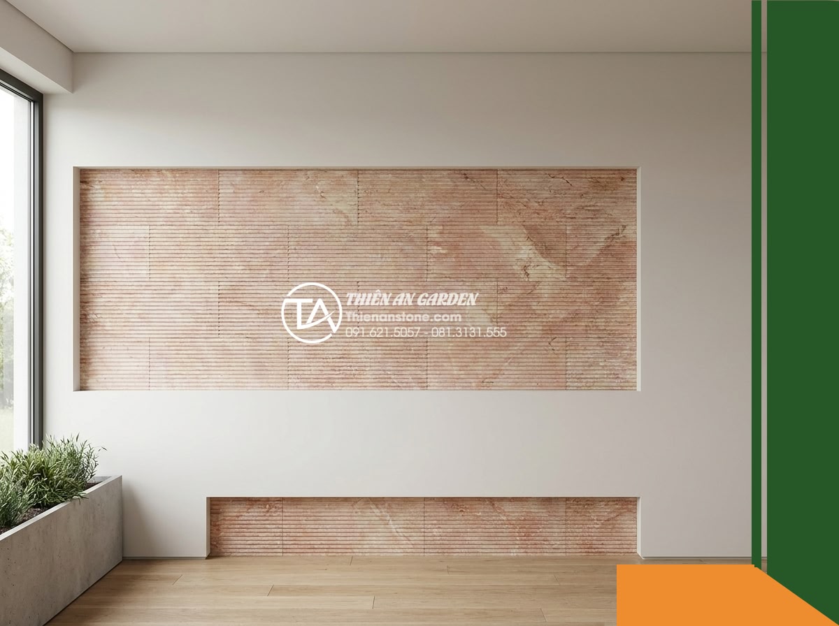 Đá răng lược hồng Quỳ Hợp | Marble hồng Quỳ Hợp | 10×50 cm