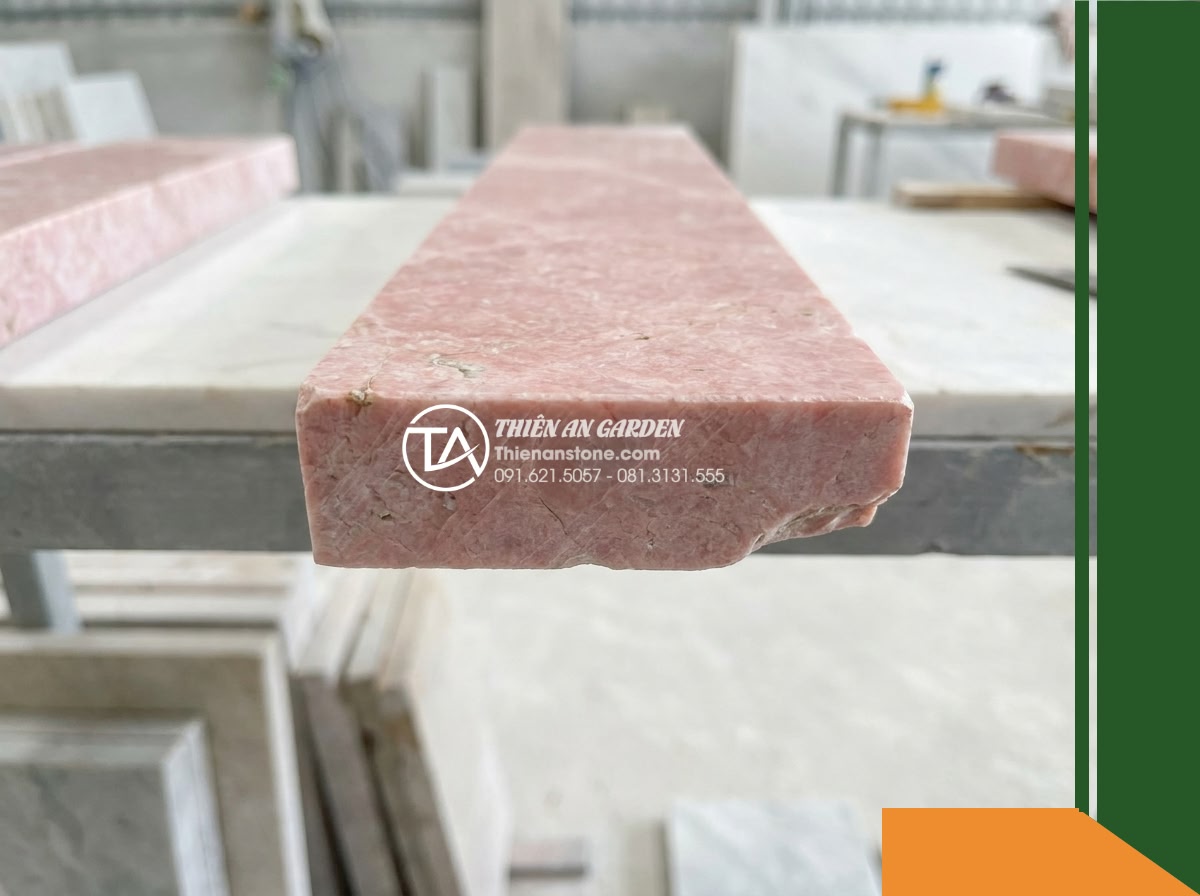 Đá răng lược hồng Quỳ Hợp | Marble hồng Quỳ Hợp | 10×50 cm