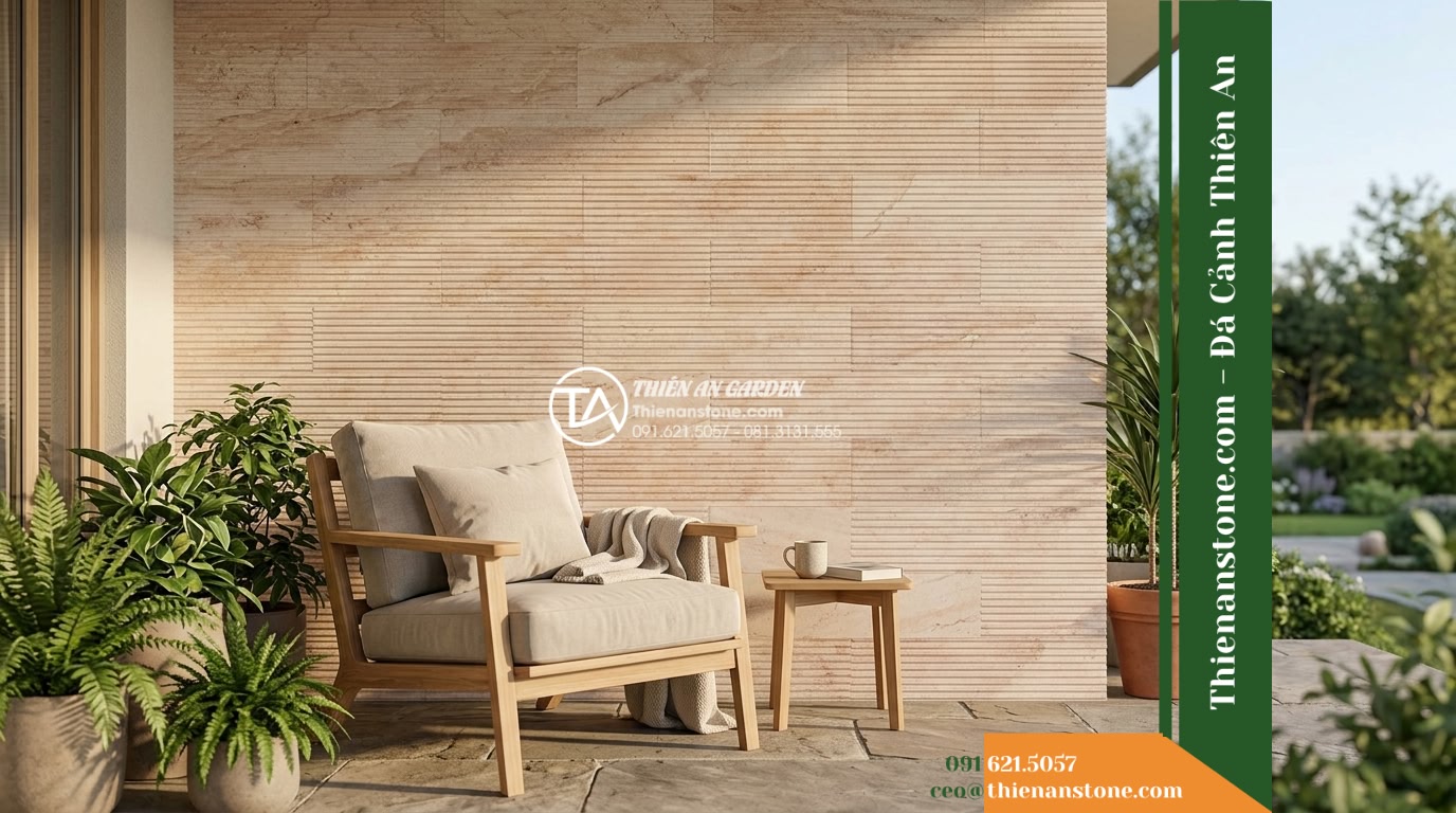 Đá răng lược kem hồng Quỳ Hợp | Marble kem hồng Quỳ Hợp | 10×50 cm