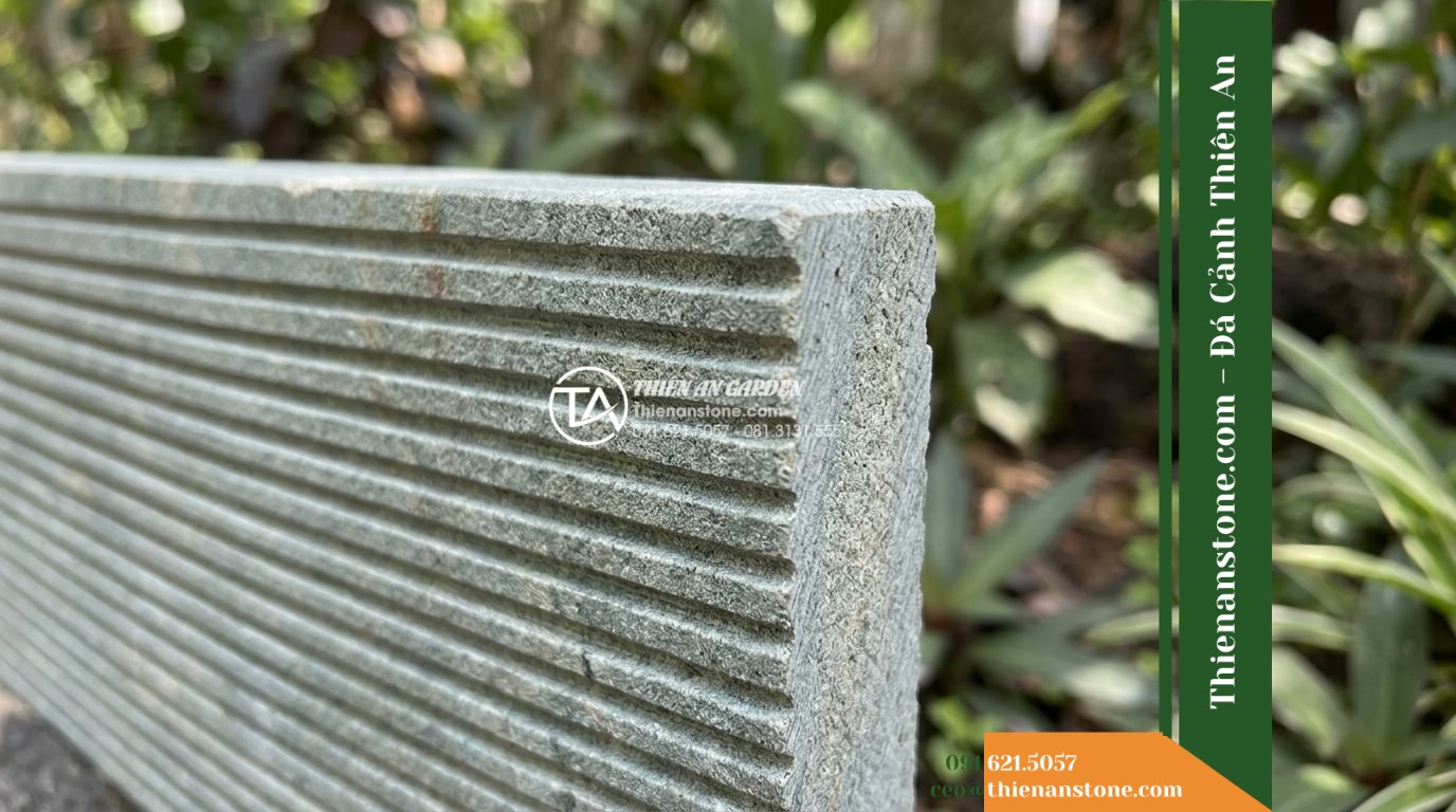 Đá răng lược sa thạch xanh Quảng Nam | Sa thạch xanh lá Quảng Nam | 10×50 cm