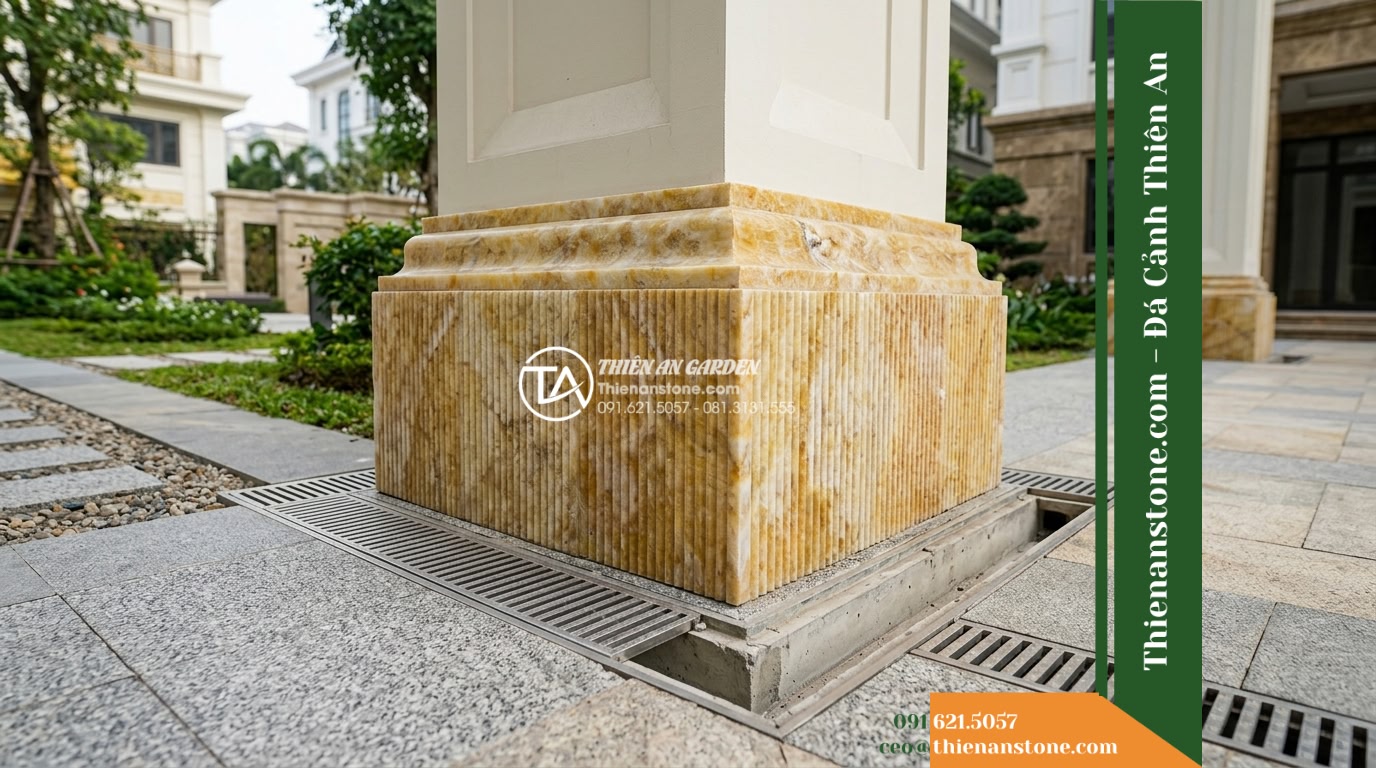 Đá răng lược thạch anh vàng Nghệ An | Thạch anh vàng Nghệ An | 10×50 cm