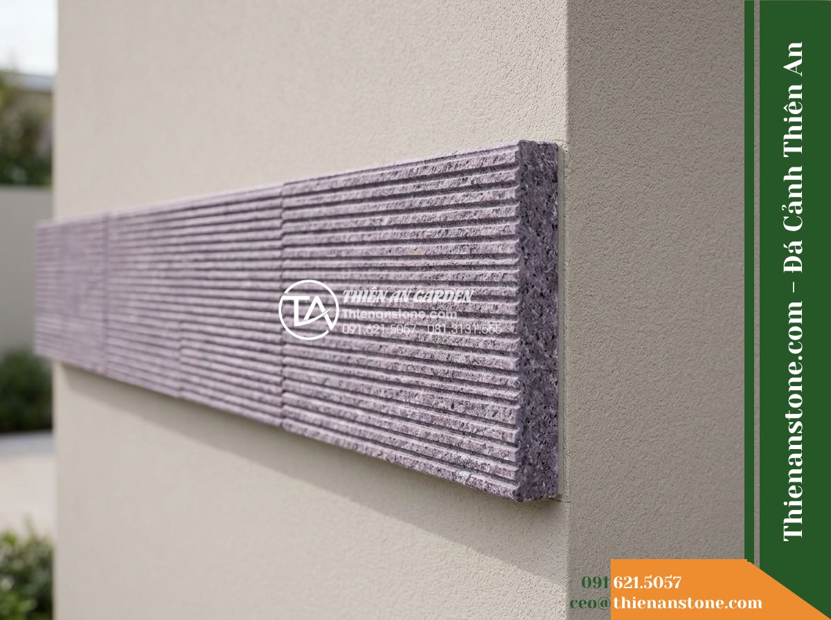 Đá răng lược tím Khánh Hòa | Granite tím Khánh Hòa | 10×50 cm