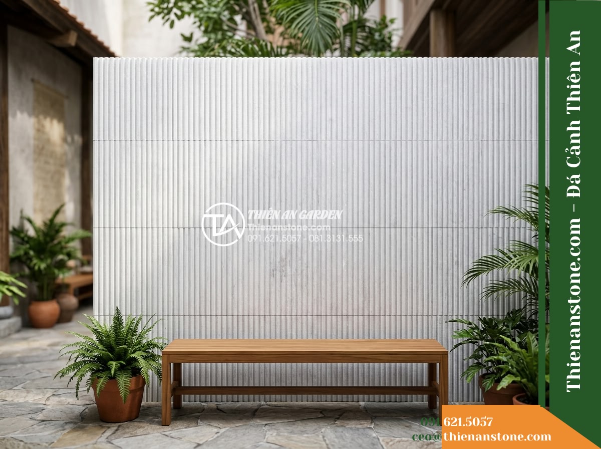 Đá răng lược trắng muối Yên Bái | Marble tinh thể trắng Yên Bái | 10×50 cm