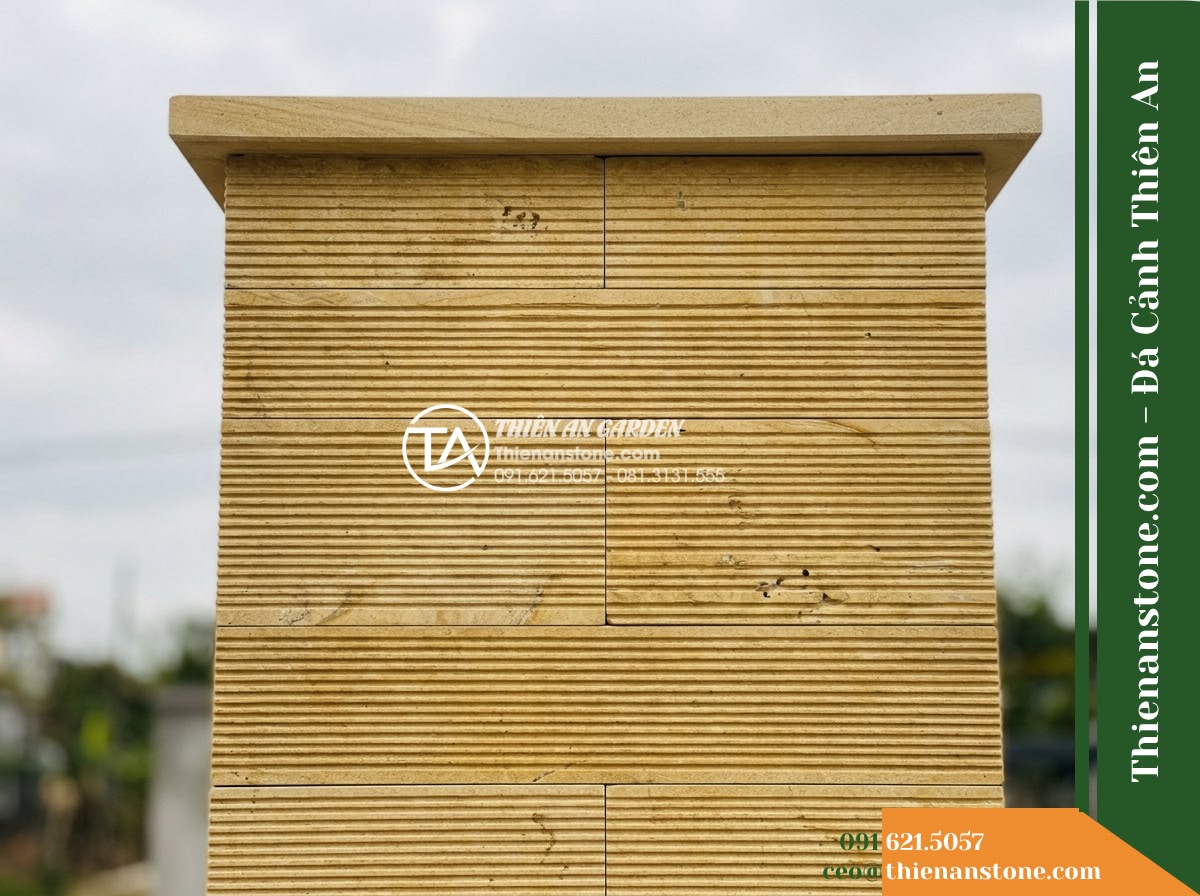Đá răng lược vàng Quỳ Hợp | Đá vôi vàng Quỳ Hợp | 10×40 cm