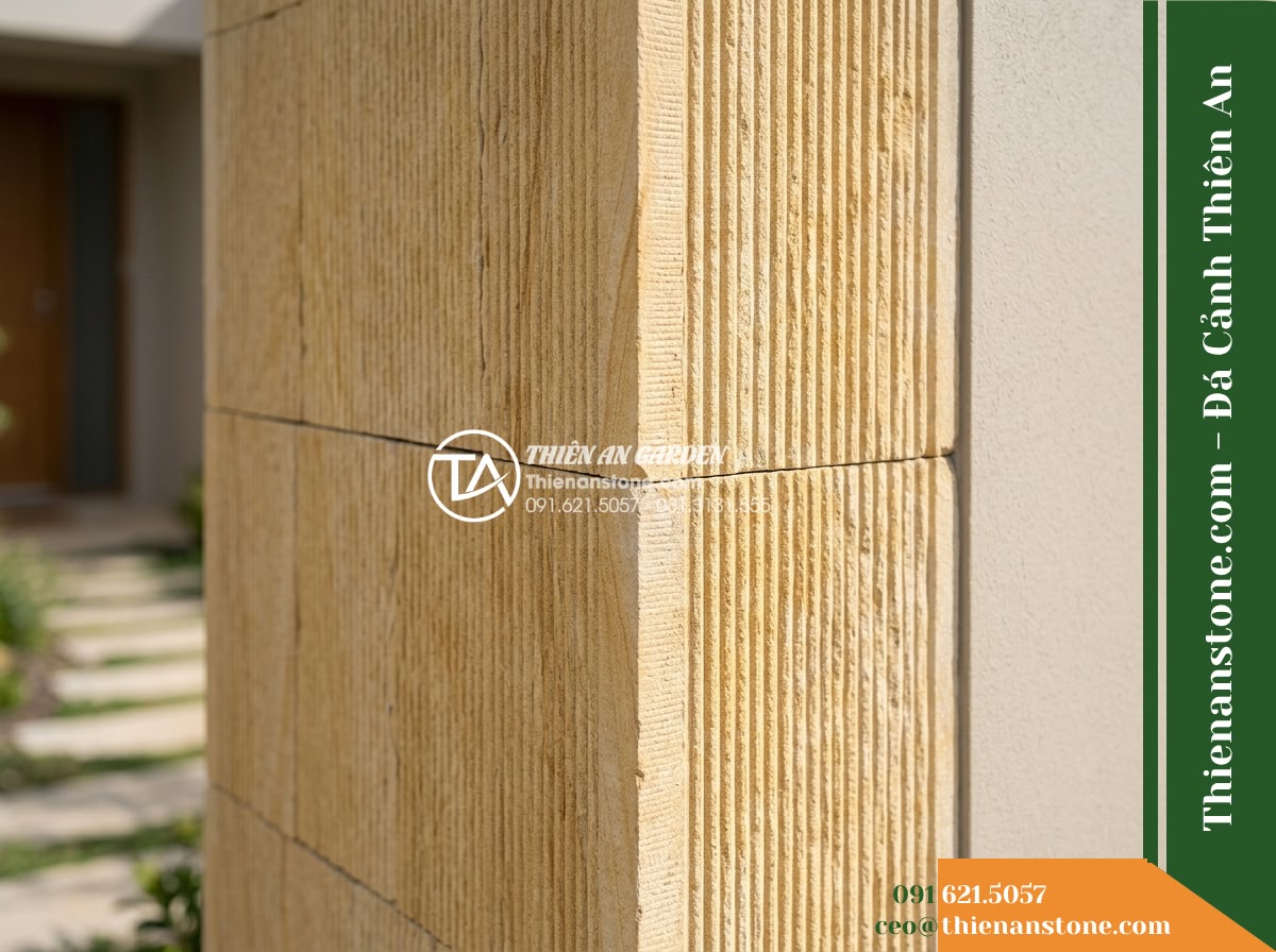 Đá răng lược vàng Quỳ Hợp | Đá vôi vàng Quỳ Hợp | 10×40 cm