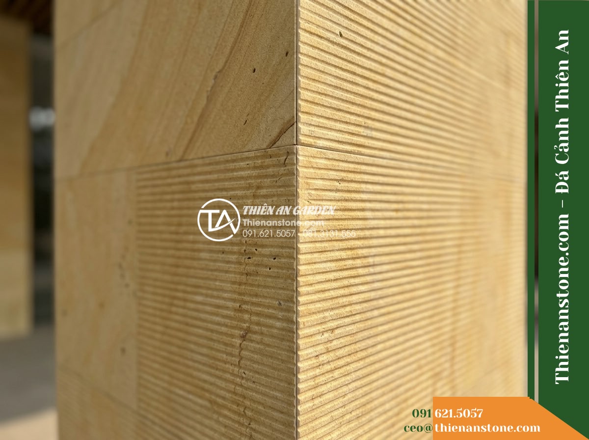 Đá răng lược vàng Quỳ Hợp | Đá vôi vàng Quỳ Hợp | 10×40 cm