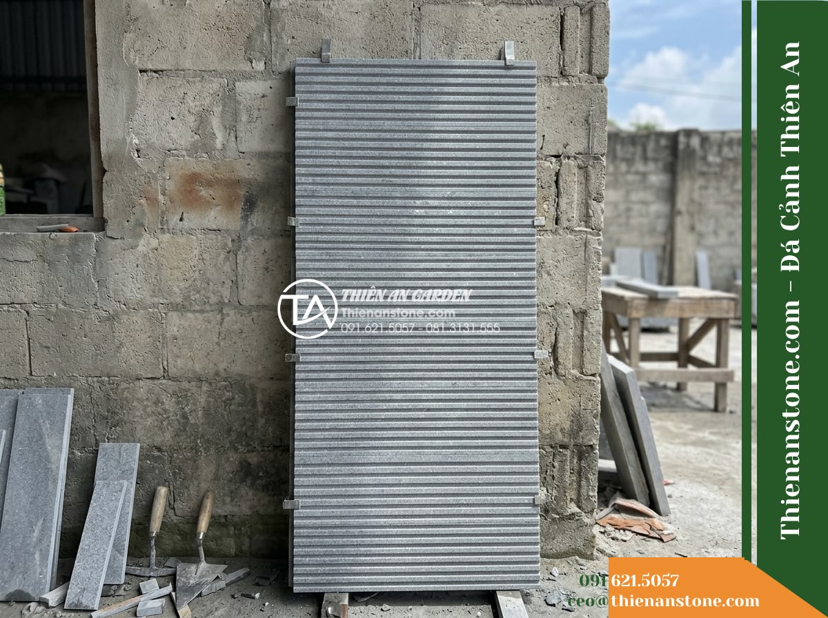 Đá răng lược xám ánh kim Yên Bái | Thạch anh xám Yên Bái | 10×50 cm