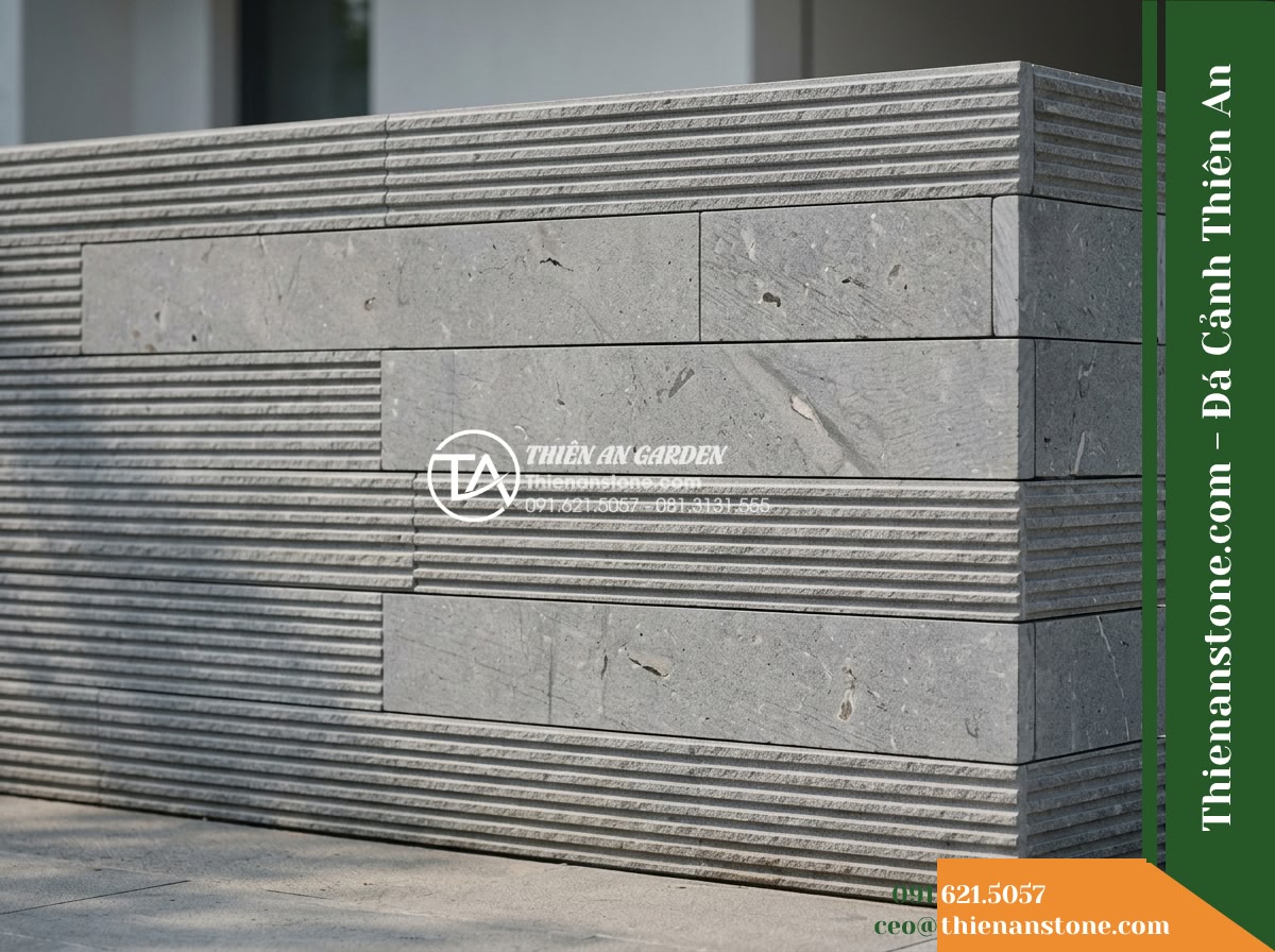 Đá răng lược xám ghi Thanh Hóa | Đá vôi xám Thanh Hóa | 10×50 cm