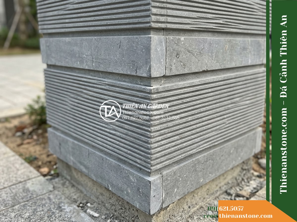 Đá răng lược xám ghi Thanh Hóa | Đá vôi xám Thanh Hóa | 10×50 cm