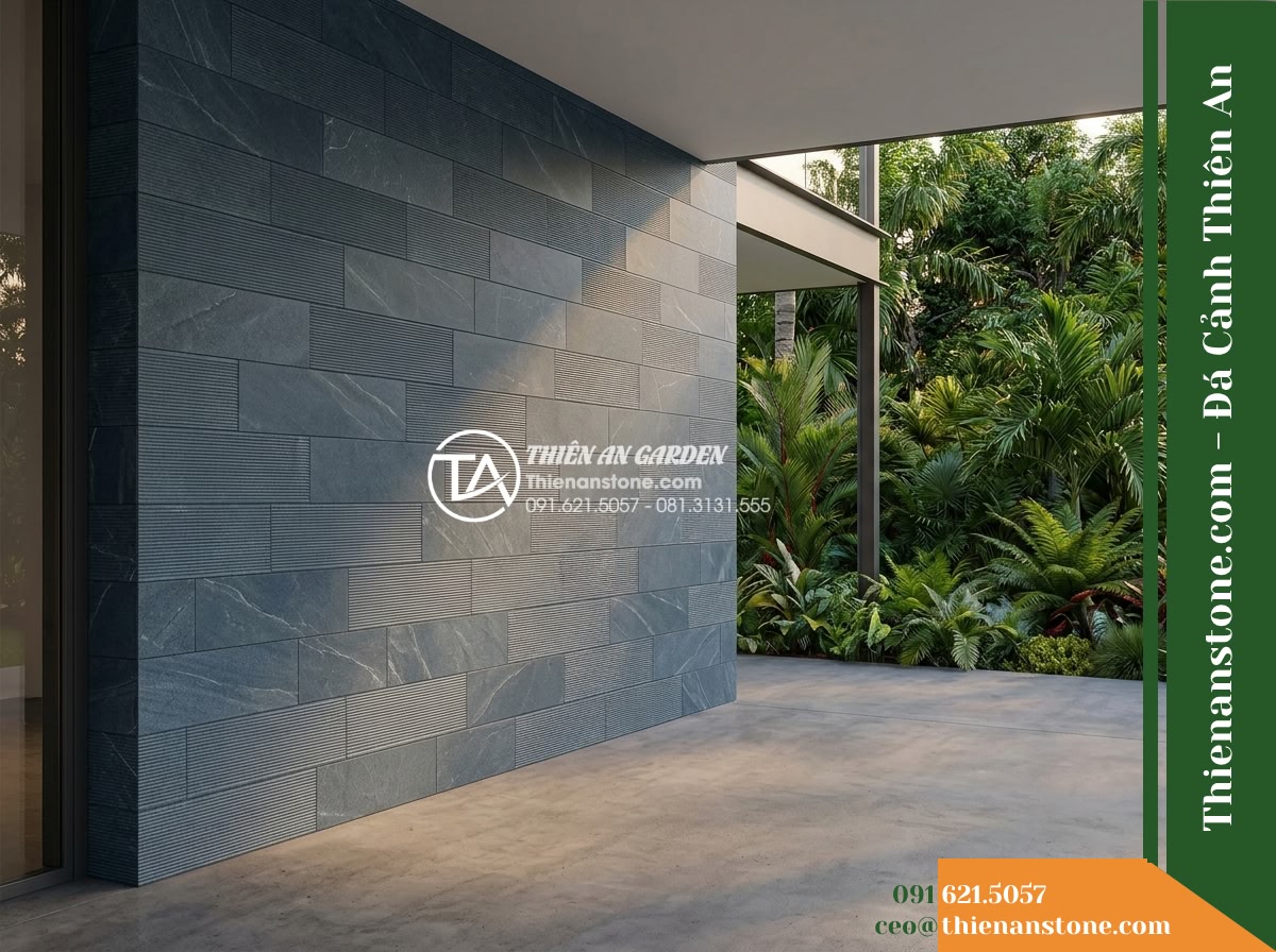 Đá răng lược xám xanh Lai Châu | Slate xám xanh Lai Châu | 10×50 cm