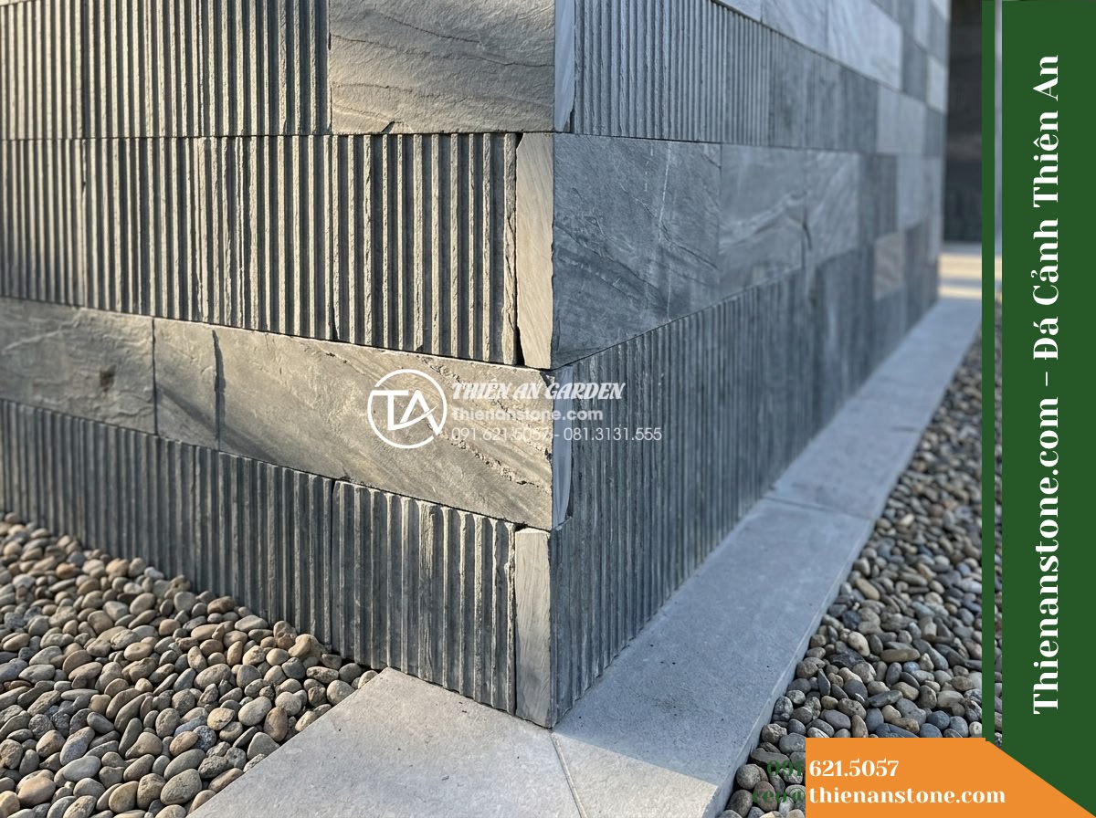 Đá răng lược xám xanh Lai Châu | Slate xám xanh Lai Châu | 10×50 cm