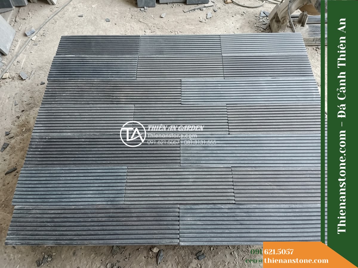 Đá răng lược xám xanh Lai Châu | Slate xám xanh Lai Châu | 10×50 cm
