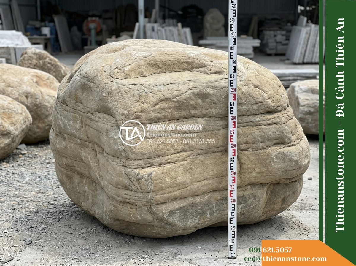 Đá Sơn Tầng (Khối lớn 140–220cm / ~1.8–4.5 tấn) | Chuyên xếp vách núi phân tầng ngang, tạo bình nguyên nhỏ trên lưng chừng núi.
