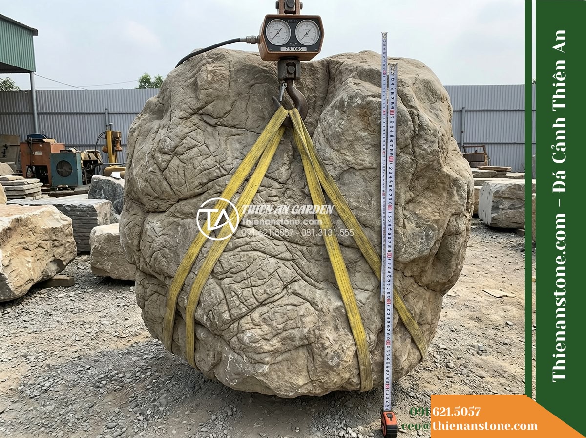 Đá Tượng Sáp (Khối khủng 200–320cm / ~4–10 tấn) | Chuyên làm khối chủ, dựng hang động lớn xuyên thấu dưới chân non bộ.