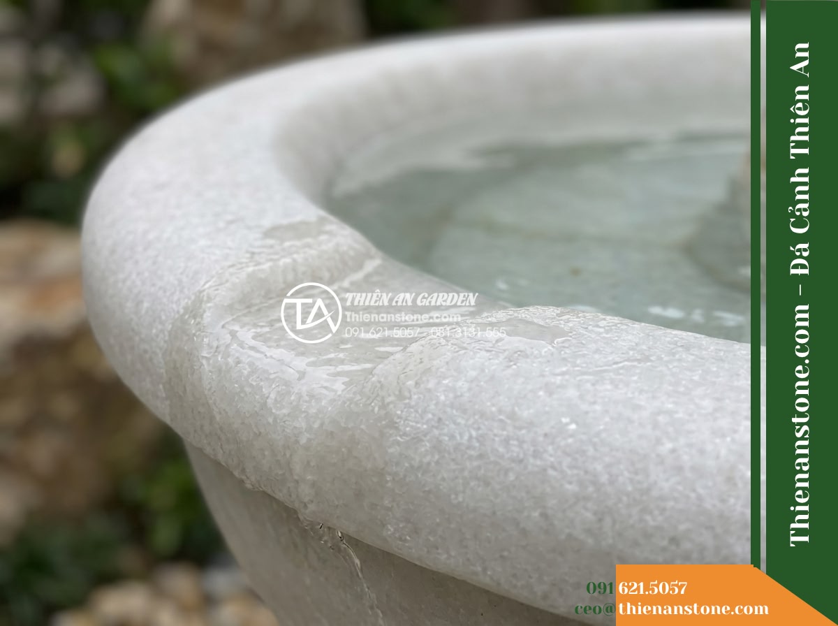 Đài Phun Bát Sâu Lòng Trào Nhẹ, Bát D75cm Cao 65cm
